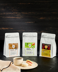 Zestaw 3x250g Kawa ziarnista ŚREDNIE PALENIE Winnfield NEW - Brodata Szarlotta - Hulihee